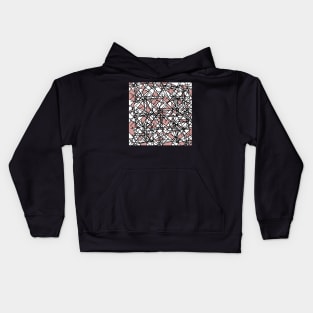 Pink 80s Memphis Shards Abstract Postmodern Pattern Kids Hoodie